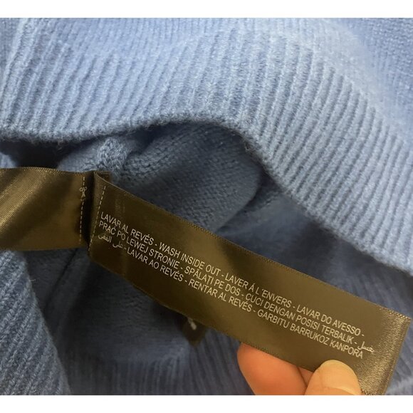 Massimo Dutti Womens Cardigan Sweater Small Blue Knit Wool Cashmere 5749/639 NWT - Picture 10 of 14